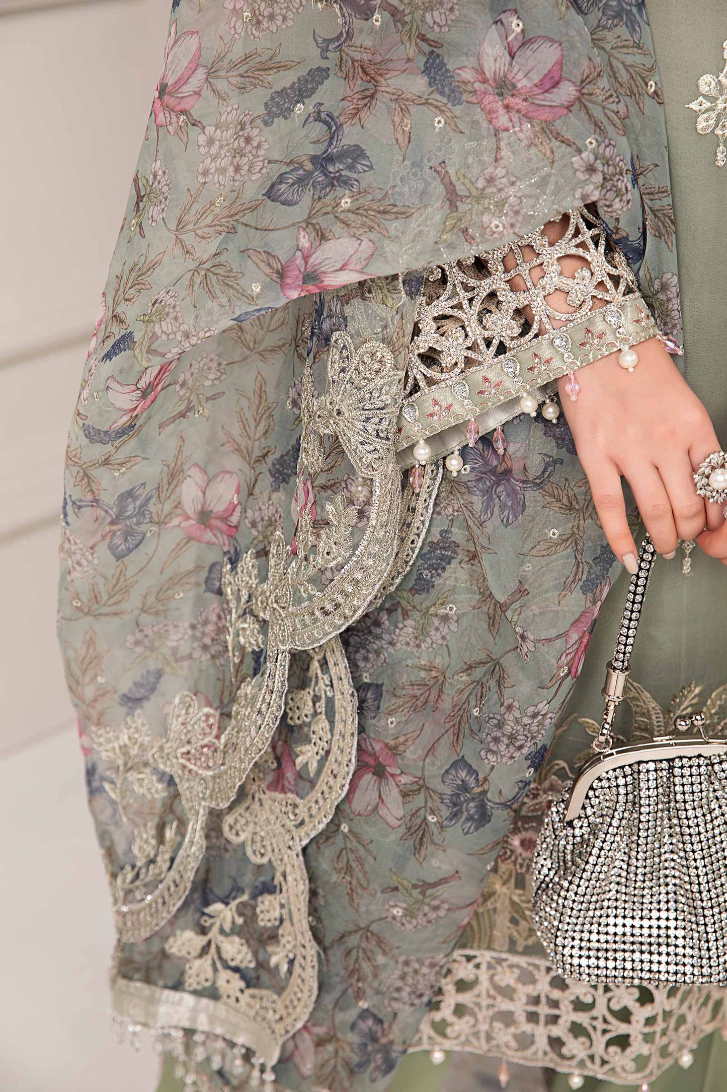 Maria B | Pre Fall Dresses | 3 Piece Embroidered Organza Suit TT - Pakistani Designer Dress - by Maria B - Type : Ladies Clothes - 100% Original at Saira Sultan
