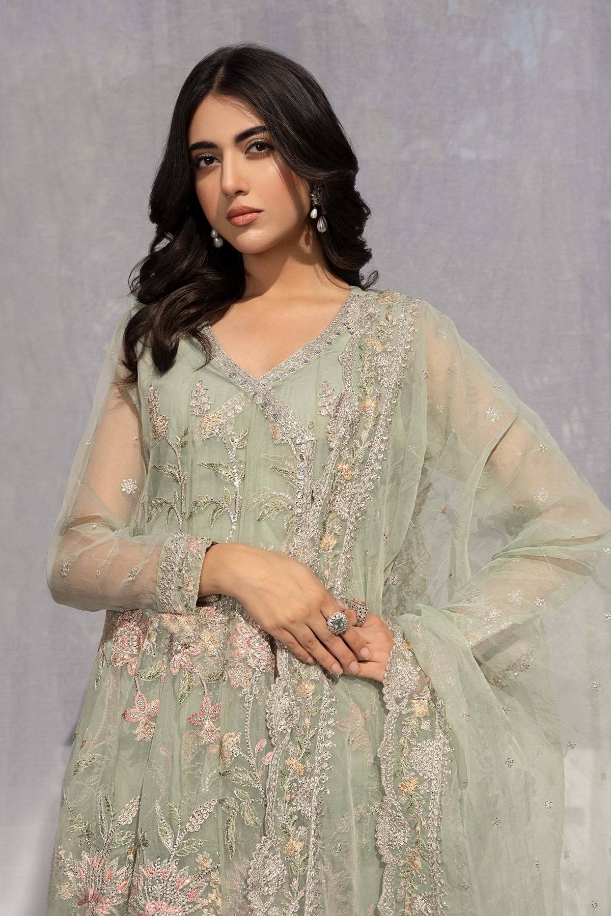 Maria B | Formal Wears | SF-EF24-19 - Pakistani Designer Dress - by Maria B | Type: Formal - 100% Original at Saira Sultan