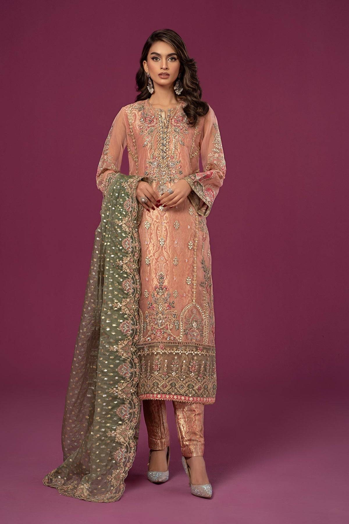 Maria B | Formal Wears | SF-EF24-37 - Pakistani Designer Dress - by Maria B | Type: Formal - 100% Original at Saira Sultan