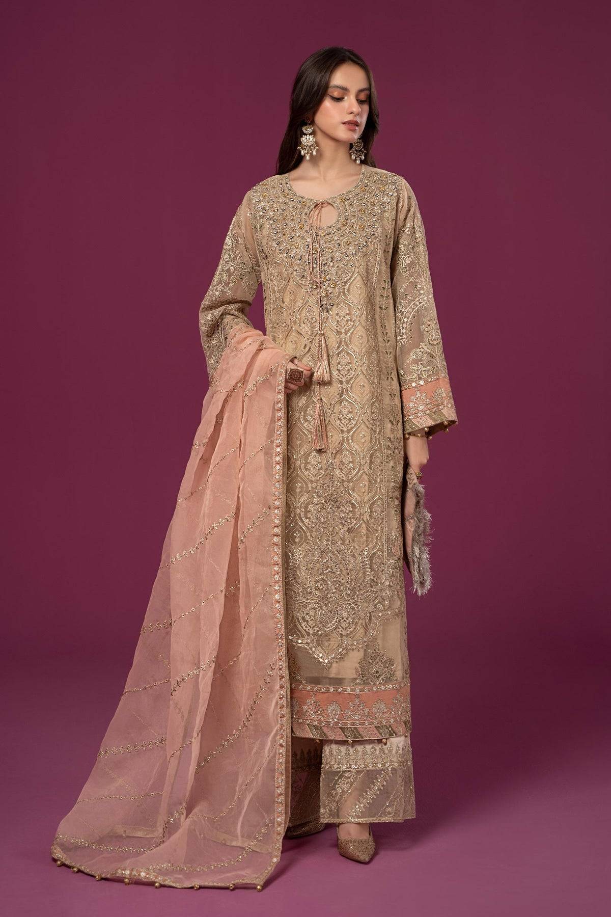 Maria B | Formal Wears | SF-EF24-46 - Pakistani Designer Dress - by Maria B | Type: Formal - 100% Original at Saira Sultan
