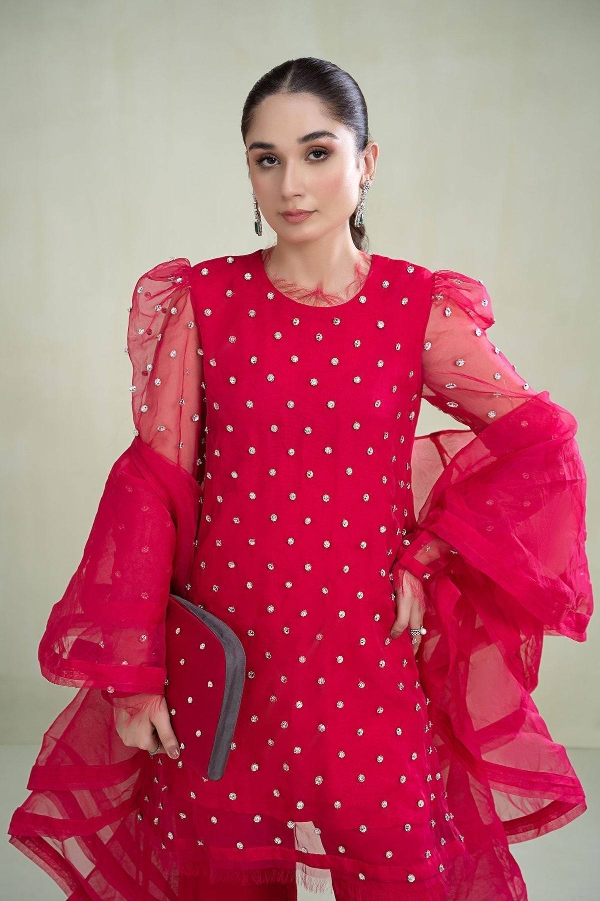 Maria B | Formal Wears | SF-PFW23-06 - Pakistani Designer Dress - by Maria B | Type: Formal - 100% Original at Saira Sultan