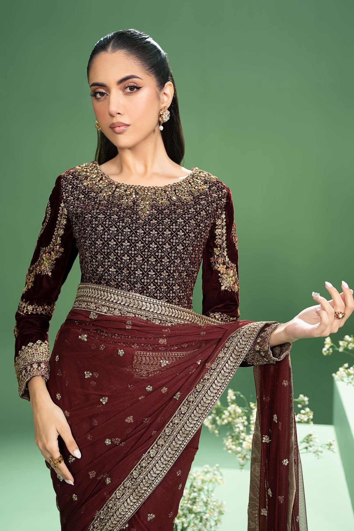Maria b | Formal Wears | SF-W24-11 - Pakistani Designer Dress - by Maria B | Type: Formal - 100% Original at Saira Sultan