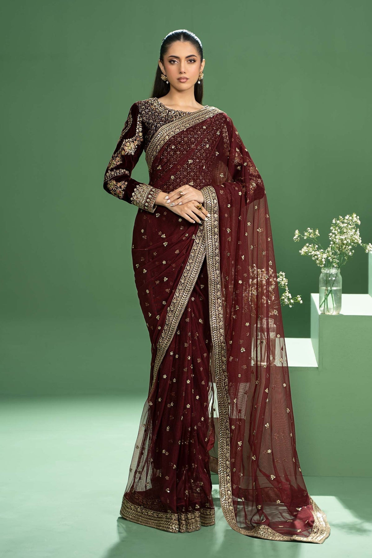 Maria b | Formal Wears | SF-W24-11 - Pakistani Designer Dress - by Maria B | Type: Formal - 100% Original at Saira Sultan