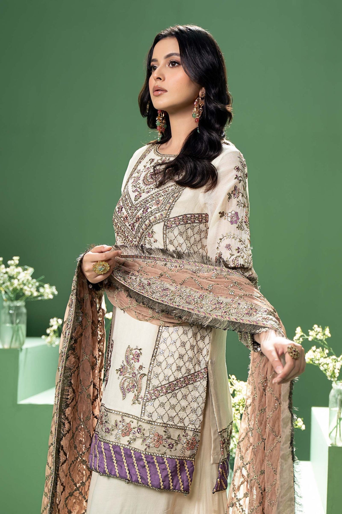 Maria B | Formal Wears | SF-W24-45 - Pakistani Designer Dress - by Maria B | Type: Formal - 100% Original at Saira Sultan