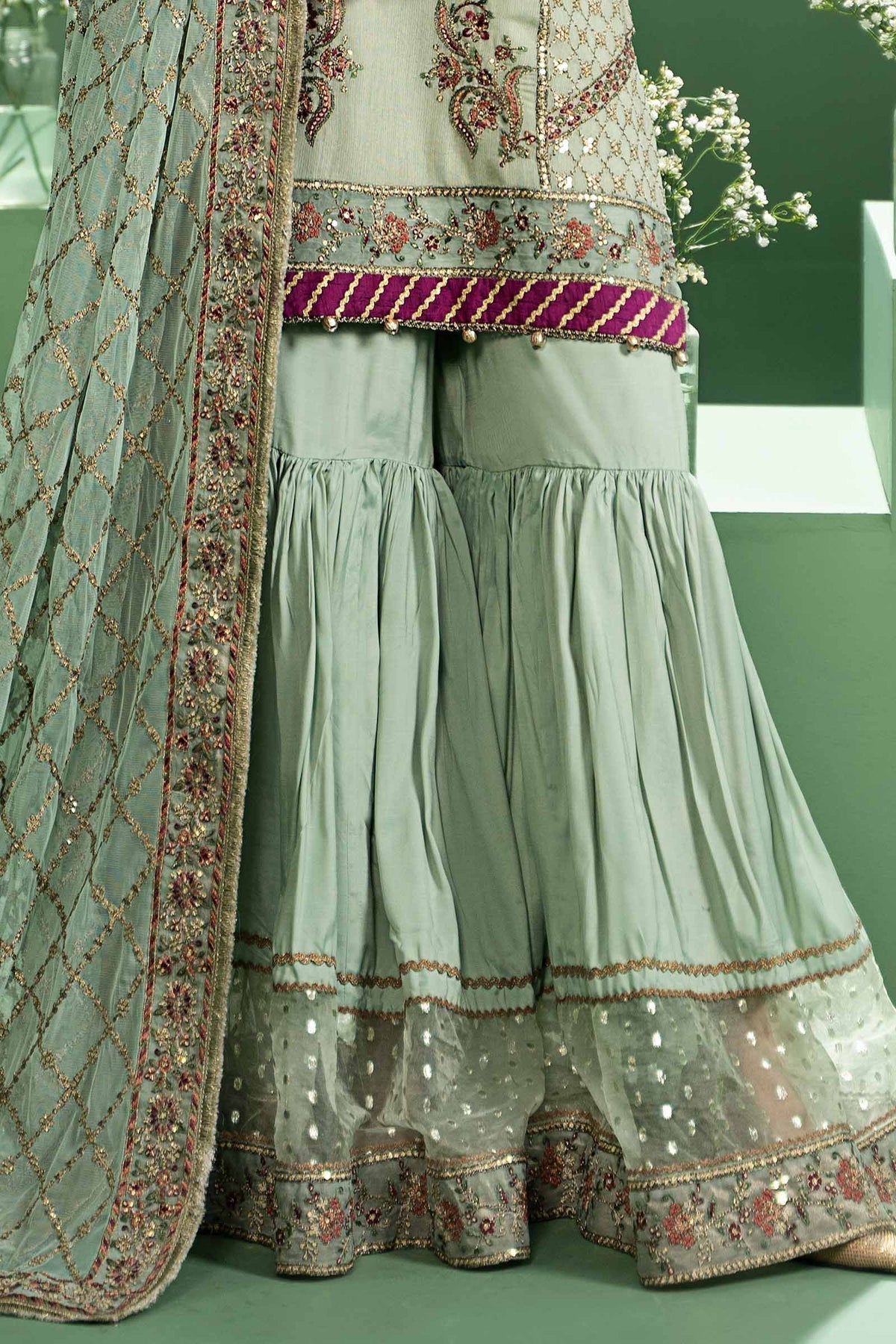 Maria b | Formal Wears | SF-W24-45 - Pakistani Designer Dress - by Maria B | Type: Formal - 100% Original at Saira Sultan
