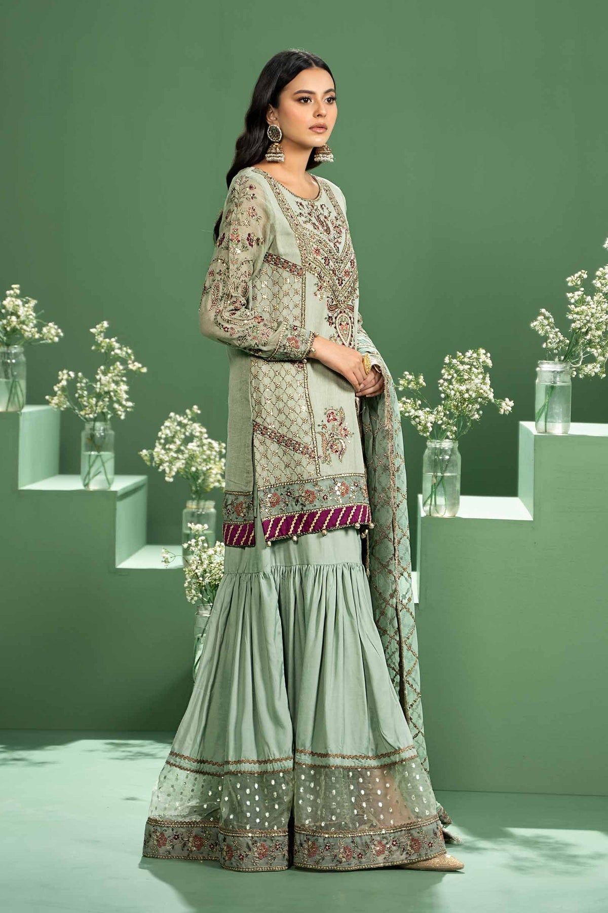 Maria b | Formal Wears | SF-W24-45 - Pakistani Designer Dress - by Maria B | Type: Formal - 100% Original at Saira Sultan