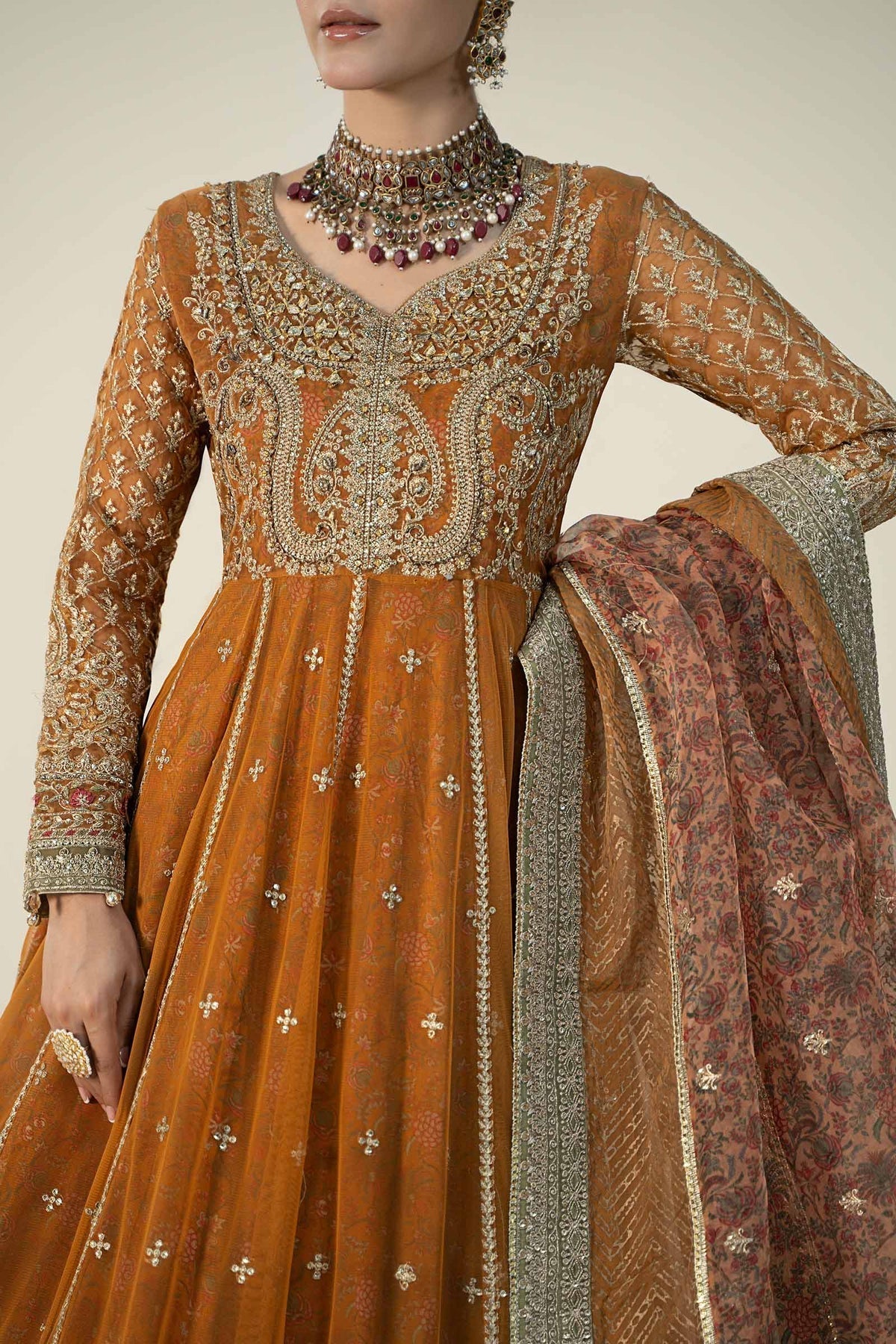 Maria B | Formal Wears | SF-W24-13 - Pakistani Designer Dress - by Maria B | Type: Formal - 100% Original at Saira Sultan