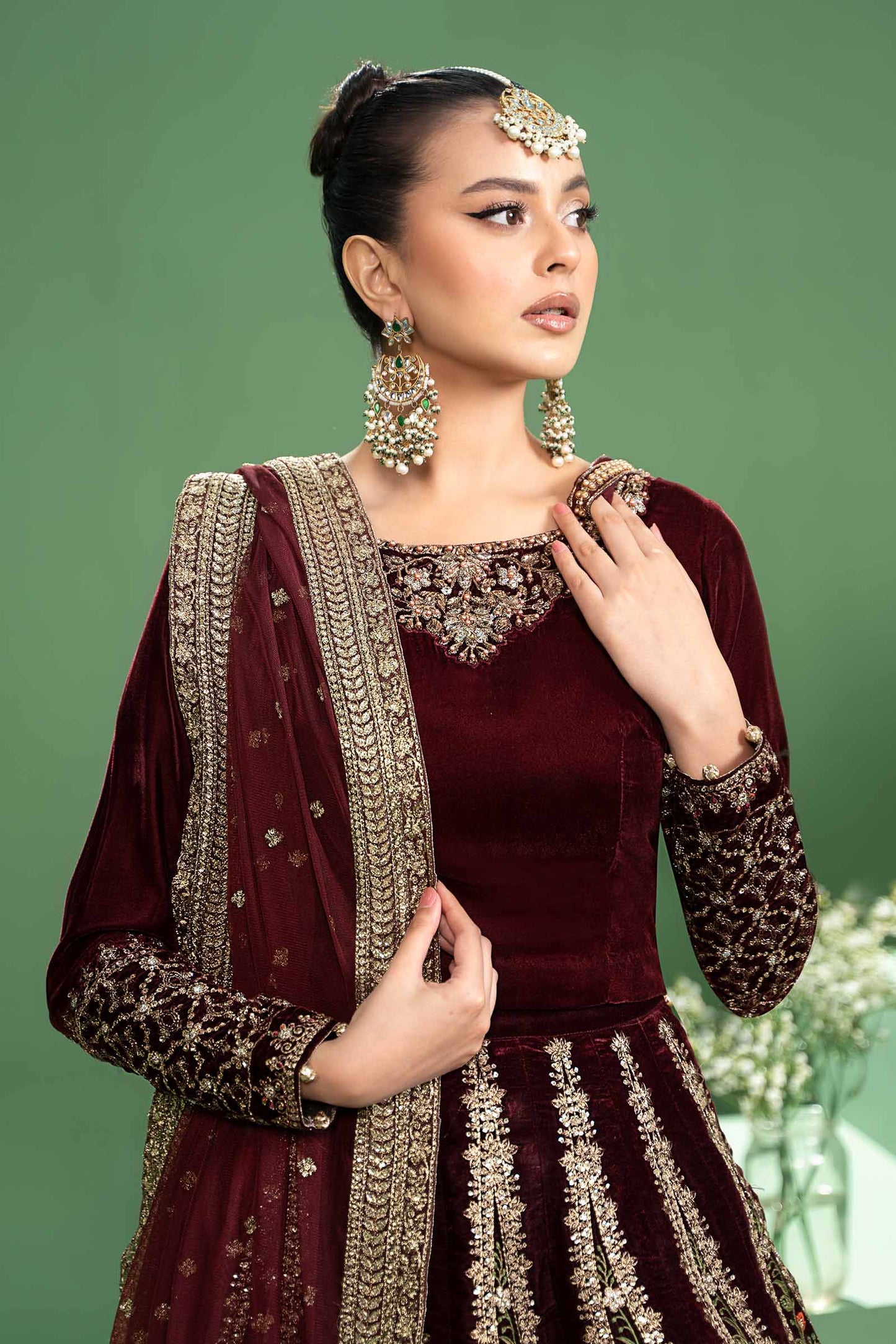 Maira B | Ready to Wear | SF-W24-17 S Maroon