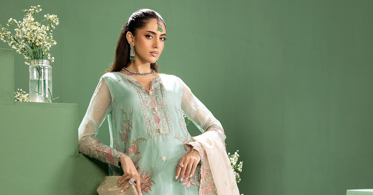 Maria b | Formal Wears | SF-W24-27 - Pakistani Designer Dress - by Maria B | Type: Formal - 100% Original at Saira Sultan