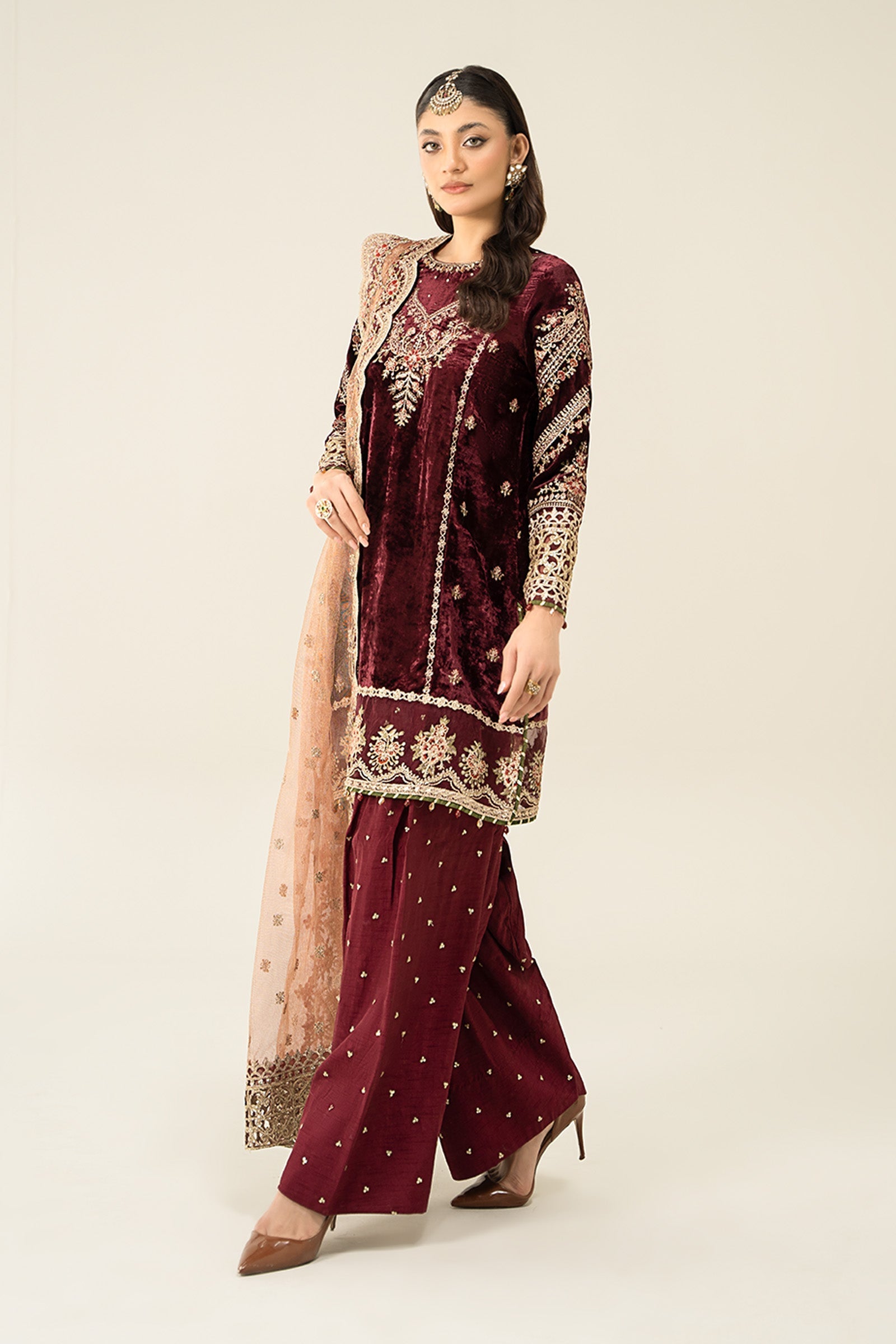 Maira B | Ready to Wear | SF-W24-80 L Maroon