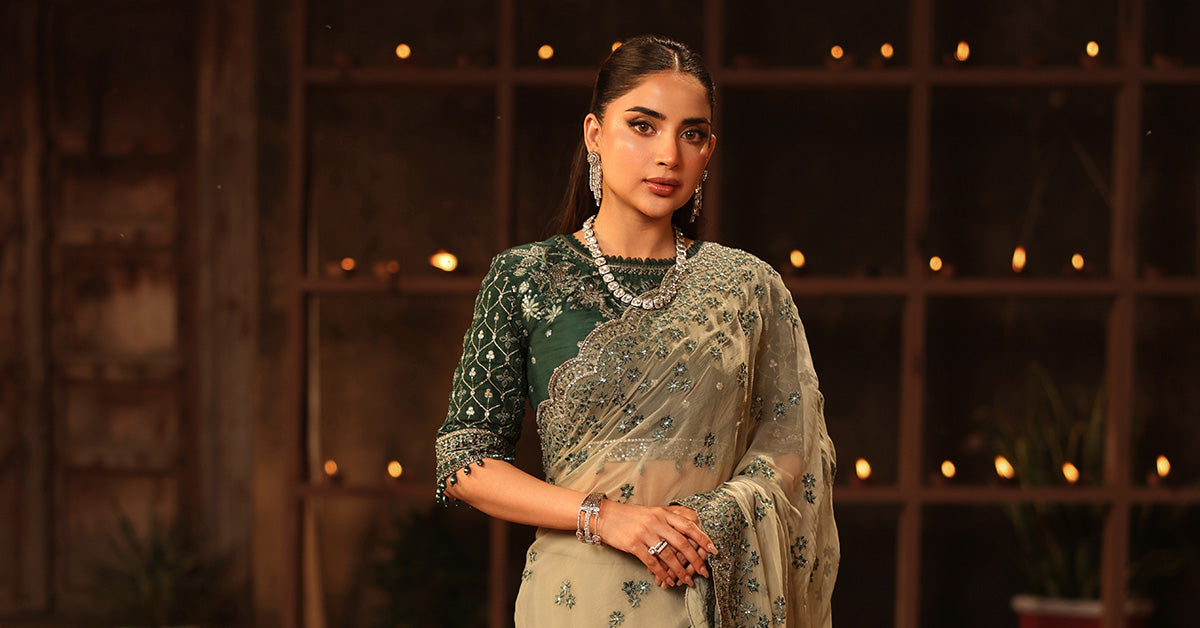 Maria B | Shehnai Luxury Formals | SF-W25-36 by Maria B - Designer Dress - Type : Ladies Clothes - Available at Saira Sultan - 100% Original 