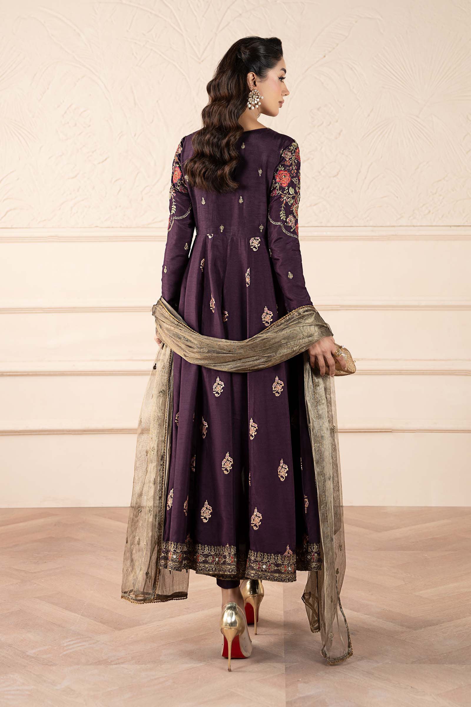 Maria B | Pre fall Dresses | SF-W25-94 P - Pakistani Designer Dress - by Maria B - Type : Ladies Clothes - 100% Original at Saira Sultan