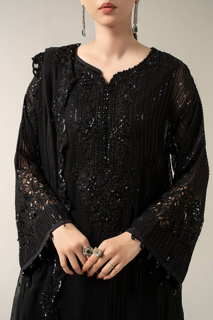 Maria B | Formal Wears | SF-EA25-03 M Black Chiffon