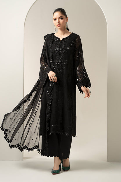 Maria B | Formal Wears | SF-EA25-03 XS Black Chiffon