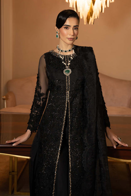 Maria B | Formal Wears | SF-EF25-04 M Black Organza