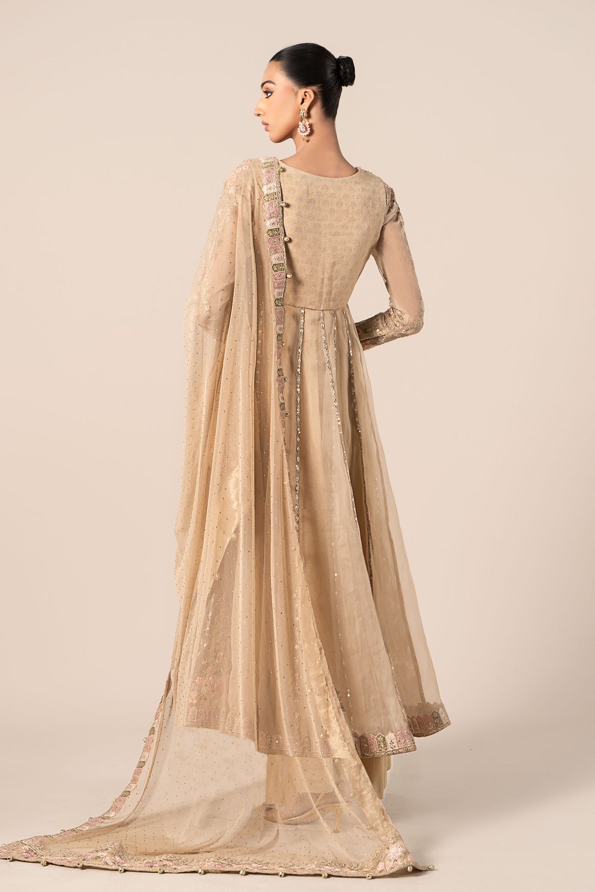 Maria B | Formal Wears | SF-EF25-43 S Beige Organza