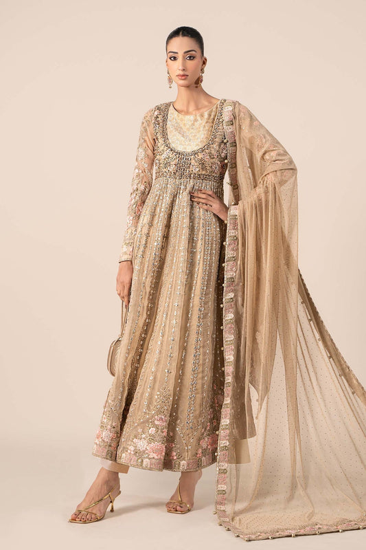Maria B | Formal Wears | SF-EF25-43 XS Beige Organza