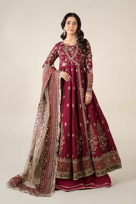 Maria B | Formal Wears | SF-EF25-27 XS Magenta Raw Silk