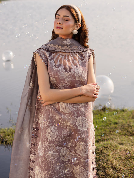 Parishay | Shangrila Summer Edit 25 | SHG - 02 M Taupe Lawn