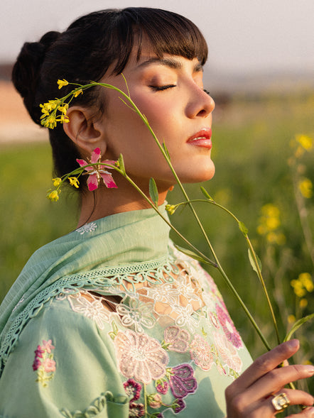Parishay | Shangrila Summer Edit 25 | SHG - 07 M Aqua Blue Lawn