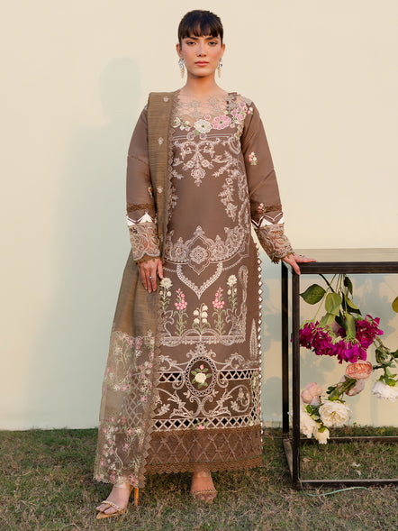 Parishay | Shangrila Summer Edit 25 | SHG - 08 XS Mustard Brown Lawn