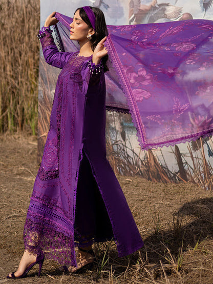 Parishay | Shangrila Summer Edit 25 | SHG - 11 L Dark Purple Lawn