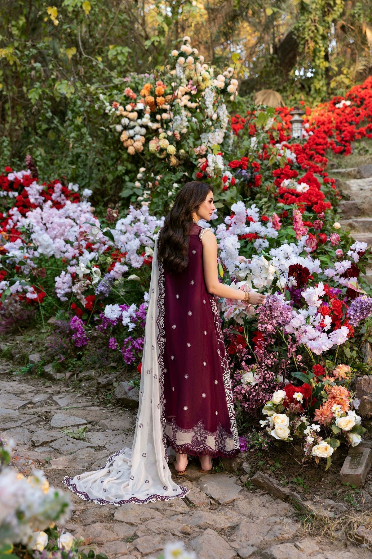 Sable Vogue | Luxury Formal 25 | SL-02-25-V1 S Wine Berry Net
