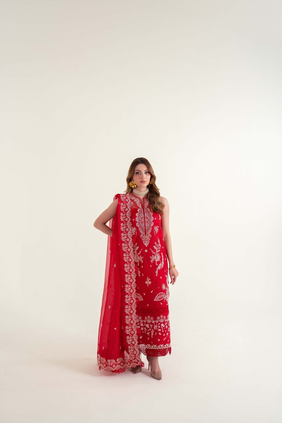 Sable Vogue | Luxury Lawn 25 | SL-02-25-V2 L Red Lawn