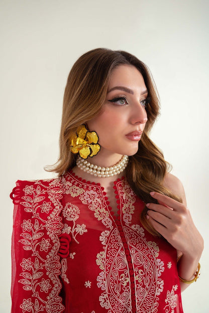 Sable Vogue | Luxury Lawn 25 | SL-02-25-V2 XL Red Lawn