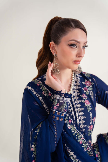 Sable Vogue | Luxury Lawn 25 | SL-07-25-V2 L Navy Blue Lawn