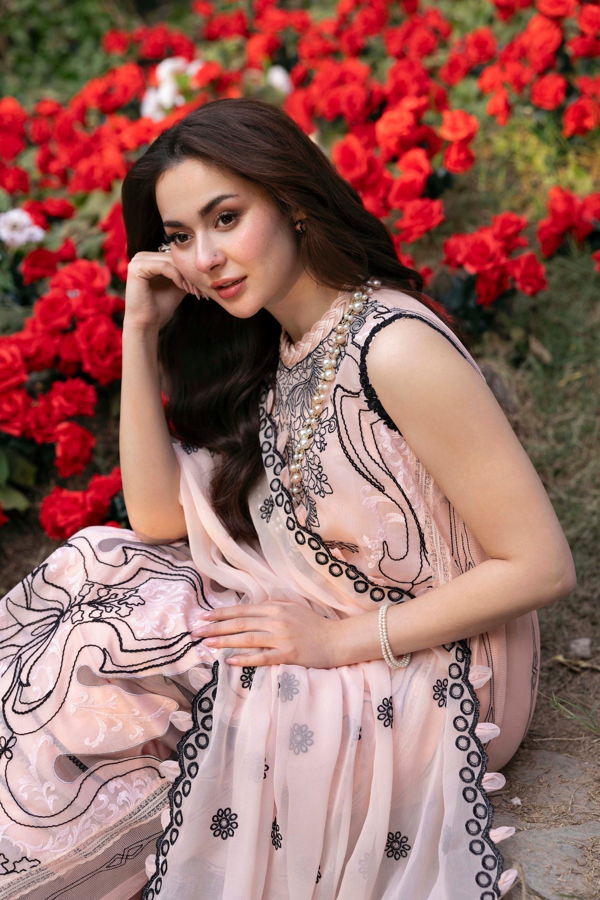 Sable Vogue | Luxury Formal 25 | SL-08-25-V1 XL Peach Pink Net