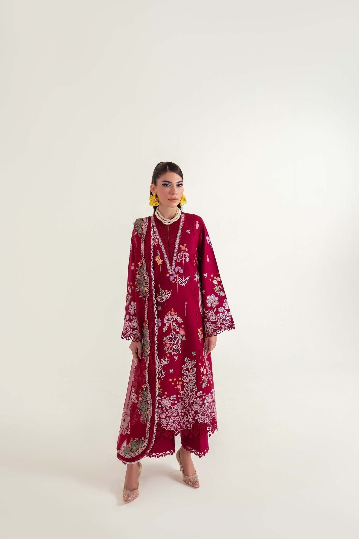 Sable Vogue | Luxury Lawn 25 | SL-08-25-V2 M Haute Red Lawn