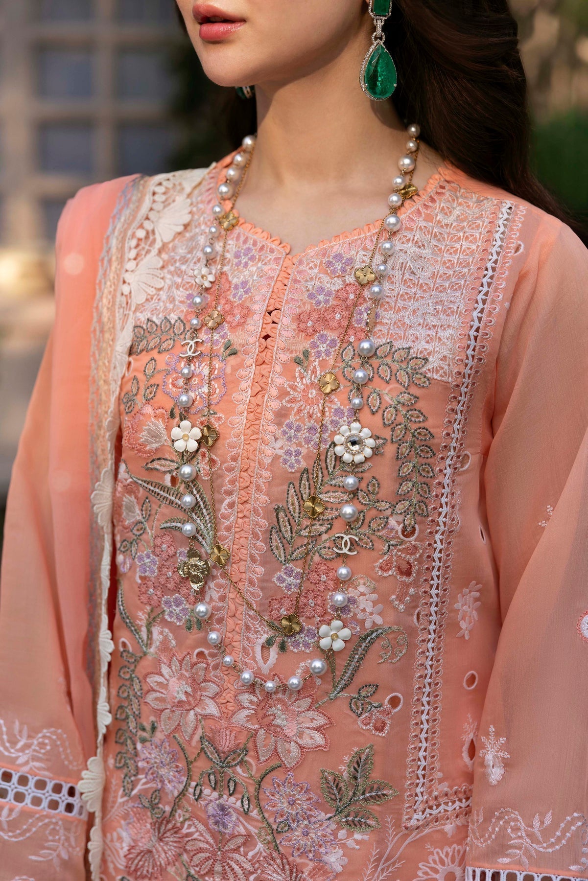 Sable Vogue | Luxury Formal 25 | SL-10-25-V1 M Peach Lawn