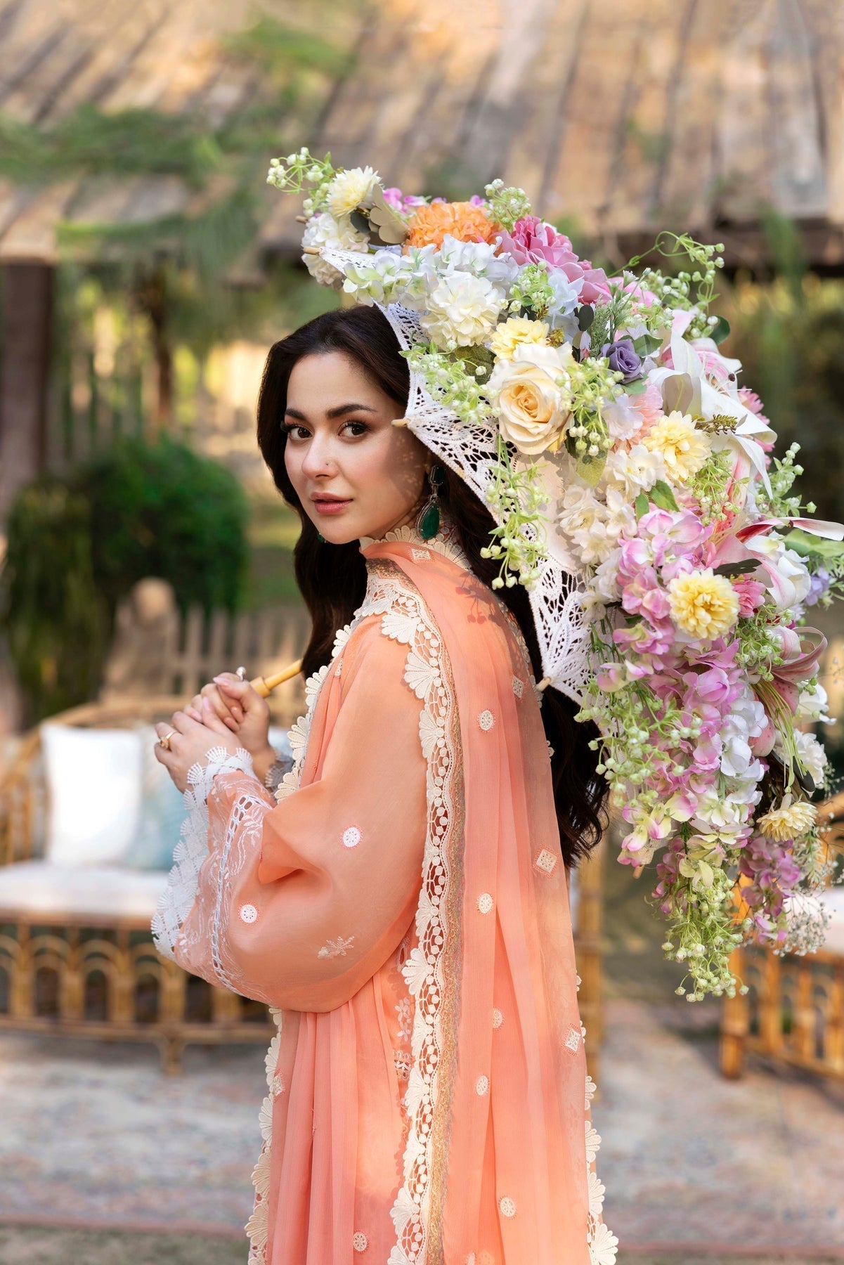 Sable Vogue | Luxury Formal 25 | SL-10-25-V1 XL Peach Lawn