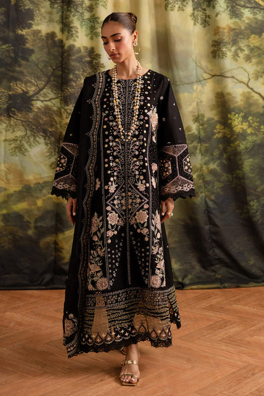 Marjjan | Guzel Lawn | SMC 204-A (Black) - Pakistani Designer Dress - by Marjjan - Type : Ladies Clothes - 100% Original at Saira Sultan