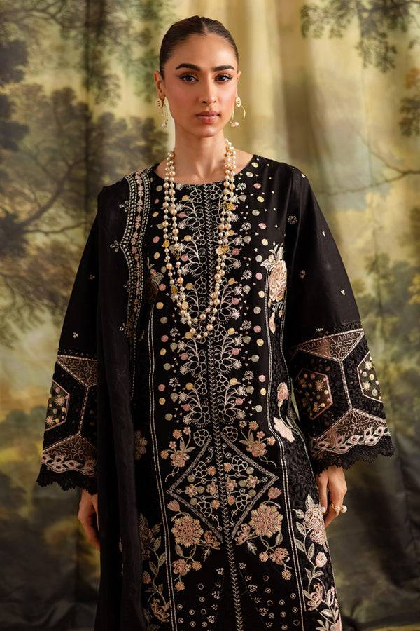 Marjjan | Guzel Lawn | SMC 204-A (Black) - Pakistani Designer Dress - by Marjjan - Type : Ladies Clothes - 100% Original at Saira Sultan