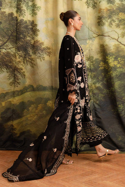 Marjjan | Guzel Lawn | SMC 204-A (Black) - Pakistani Designer Dress - by Marjjan - Type : Ladies Clothes - 100% Original at Saira Sultan