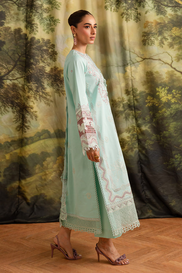 Marjjan | Guzel Lawn | SMC 208-B (Ferozi) - Pakistani Designer Dress - by Marjjan - Type : Ladies Clothes - 100% Original at Saira Sultan
