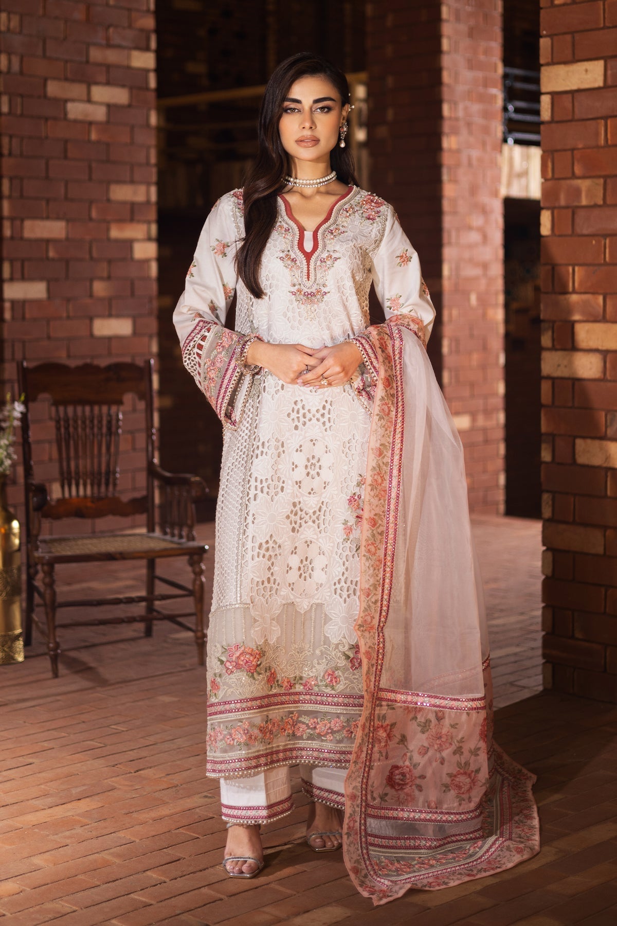 Imrozia Premium | Naya Luxury Eid Edit | SP-51 MEHZA XS Off White Lawn