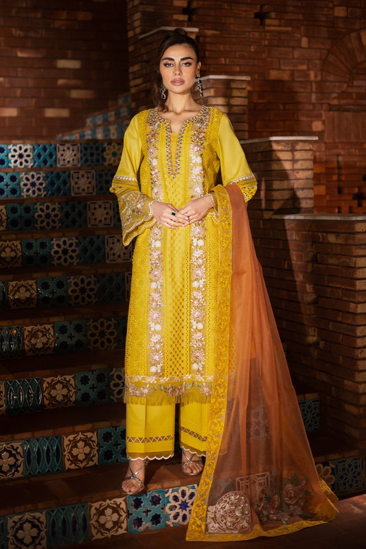 Imrozia Premium | Naya Luxury Eid Edit | SP-52 WANIA XS Pale Yellow Lawn