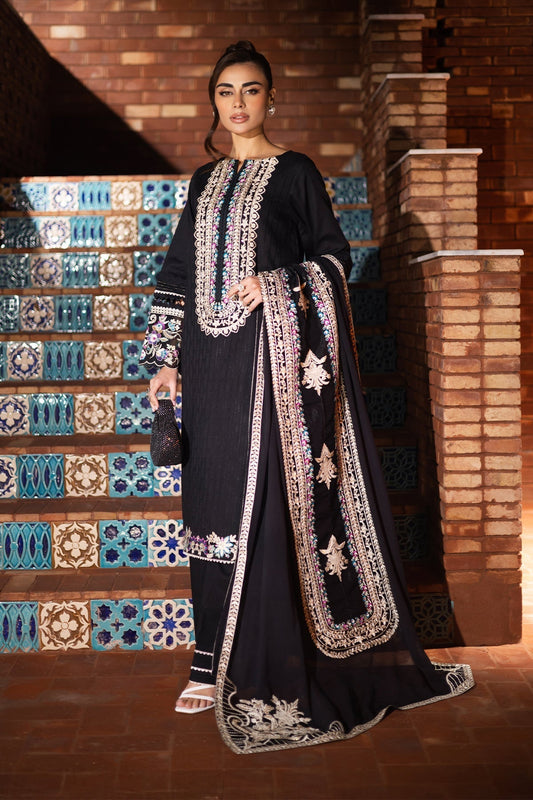 Imrozia Premium | Naya Luxury Eid Edit |SP-53 LAMIA XS Black Lawn