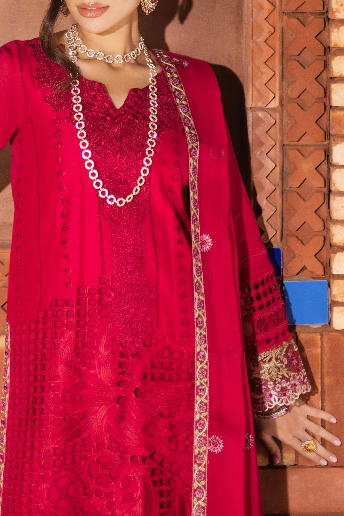 Imrozia Premium | Naya Luxury Eid Edit | SP-54 RINZA M pale red Lawn