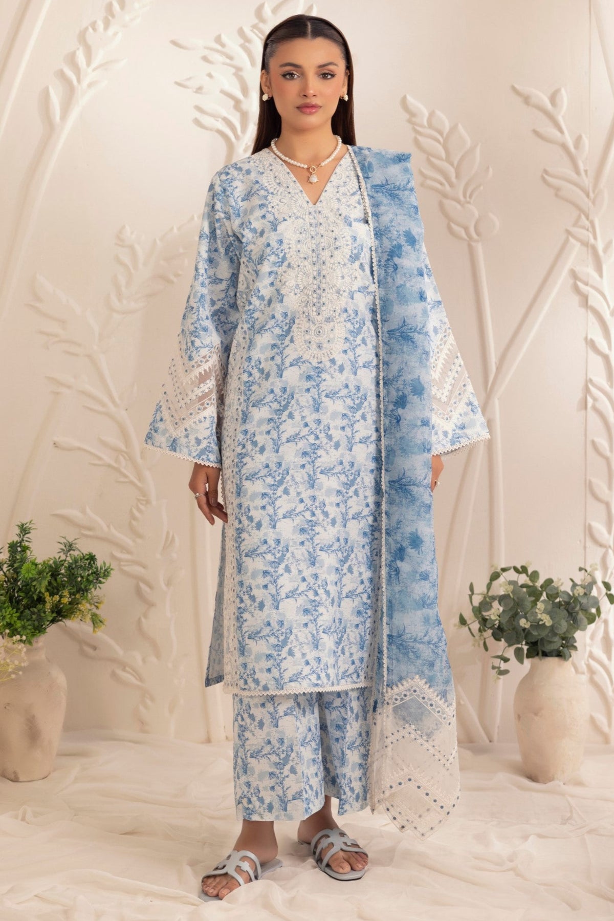 Mohagni | Tulip 25 | SPL-02 XS Light Blue Silk lawn