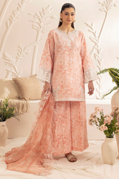Mohagni | Tulip 25 | SPL-04 XS Pale Peach Silk lawn