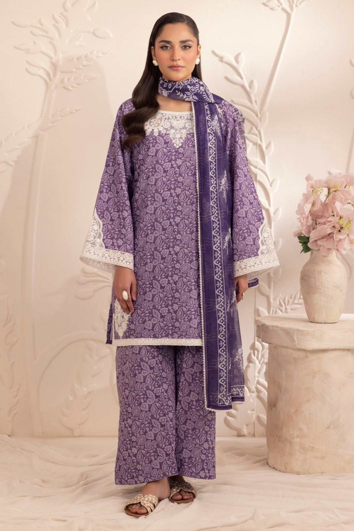 Mohagni | Tulip 25 | SPL-07 XS Dark Purple Silk lawn