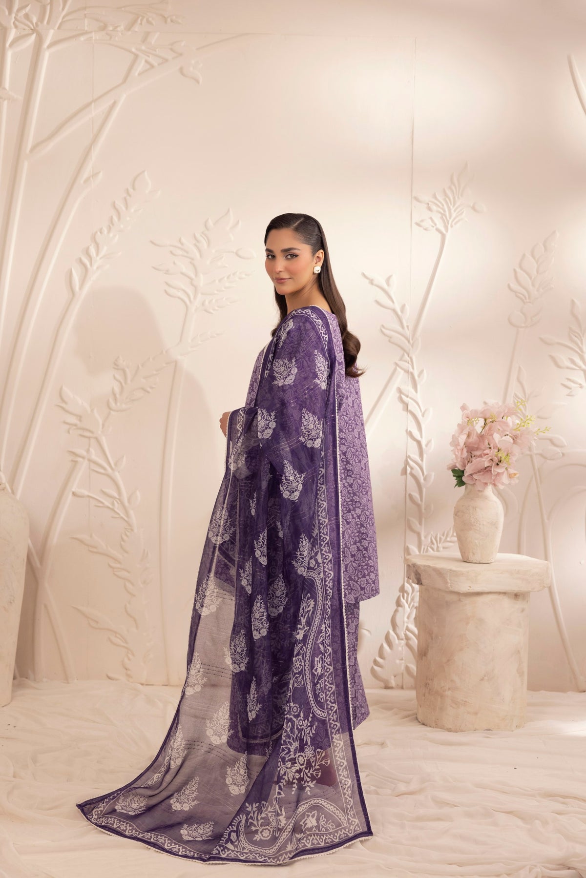 Mohagni | Tulip 25 | SPL-07 S Dark Purple Silk lawn