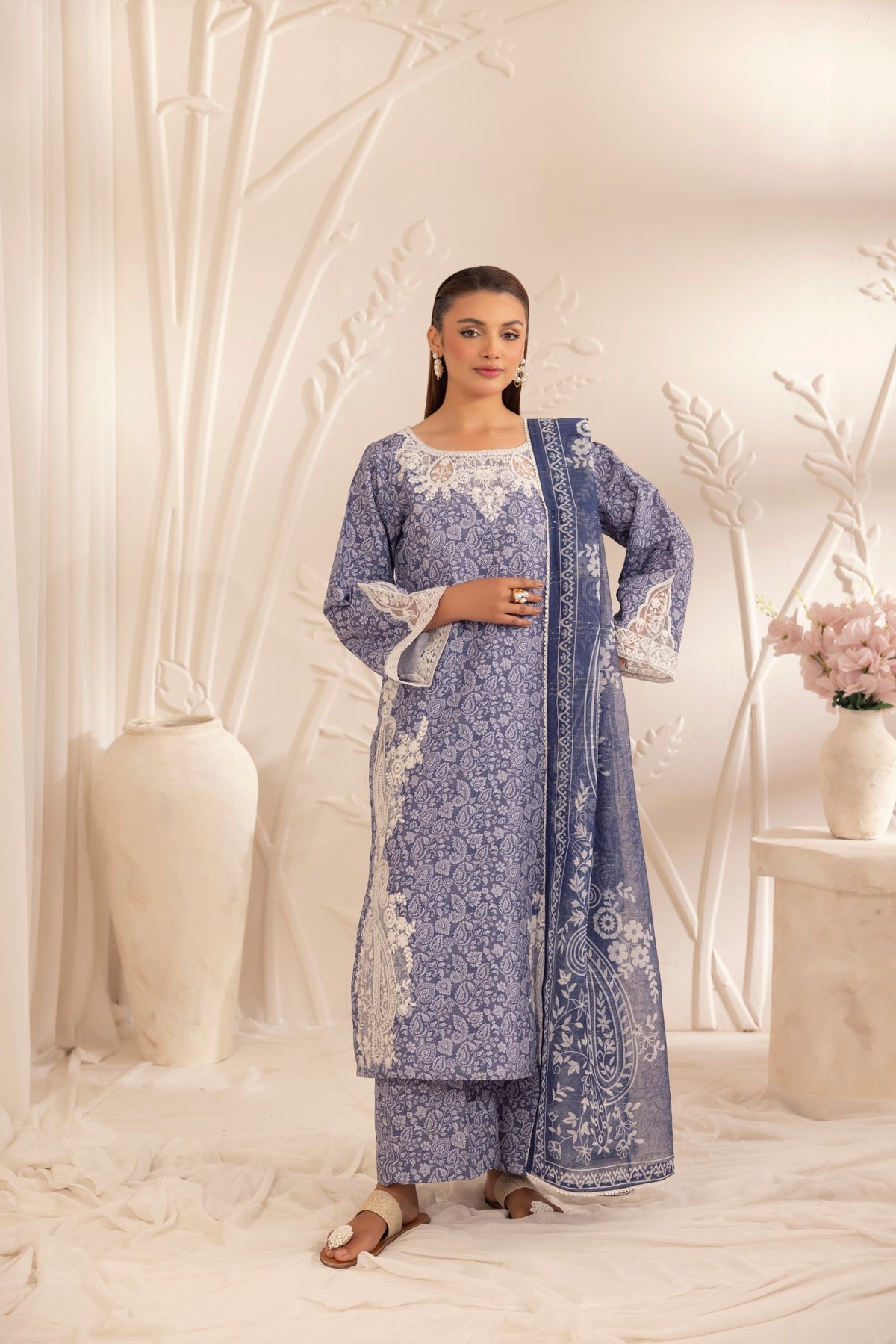Mohagni | Tulip 25 | SPL-08 XS Dark Lavender Silk lawn