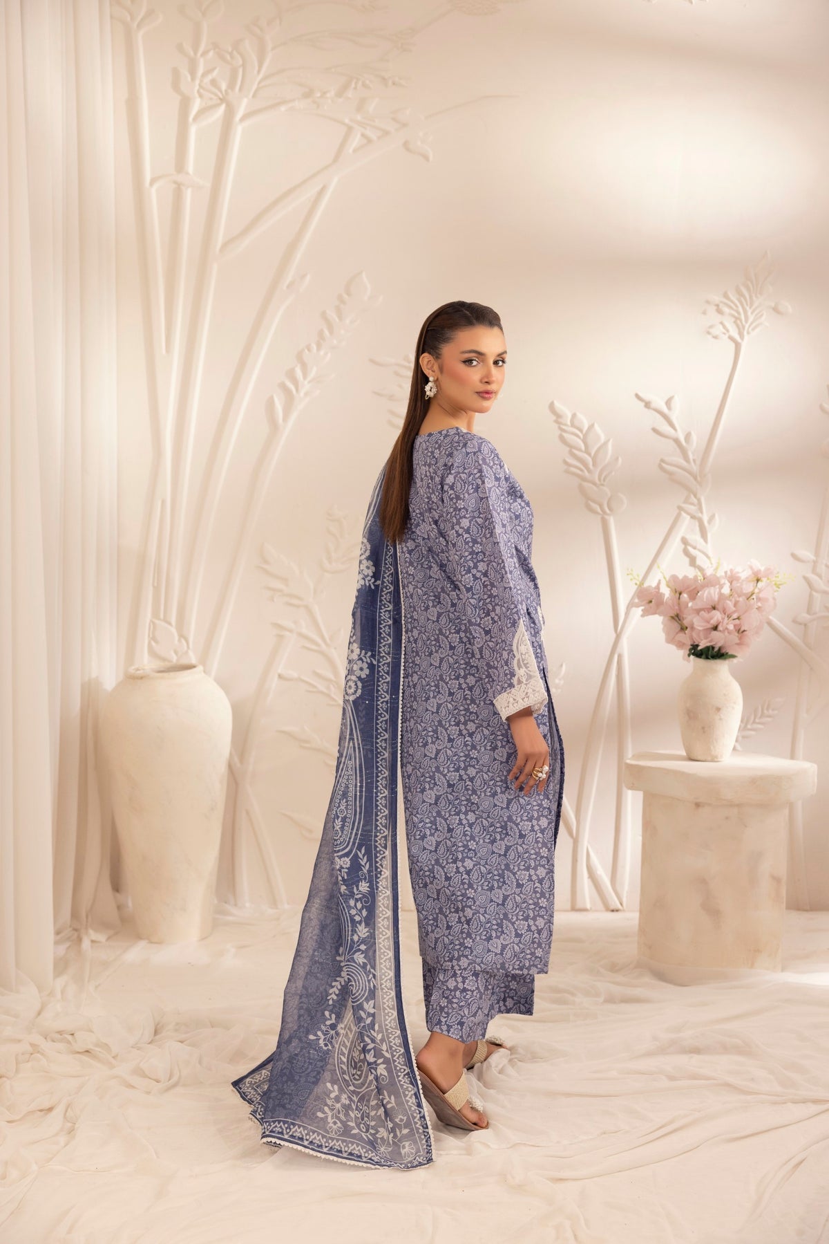 Mohagni | Tulip 25 | SPL-08 S Dark Lavender Silk lawn