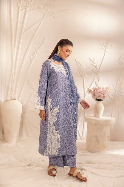 Mohagni | Tulip 25 | SPL-08 M Dark Lavender Silk lawn