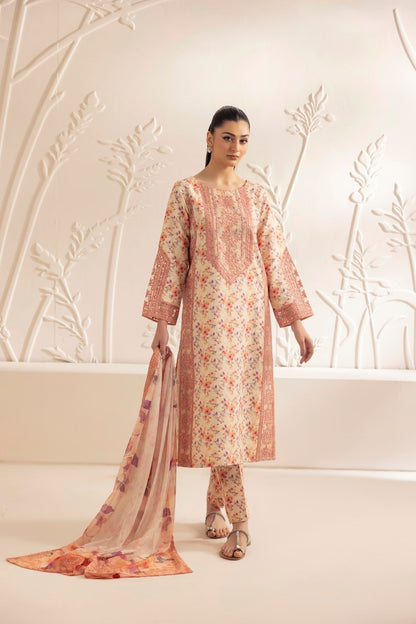 Mohagni | Tulip 25 | SPL-09 M Pale Peach Silk lawn
